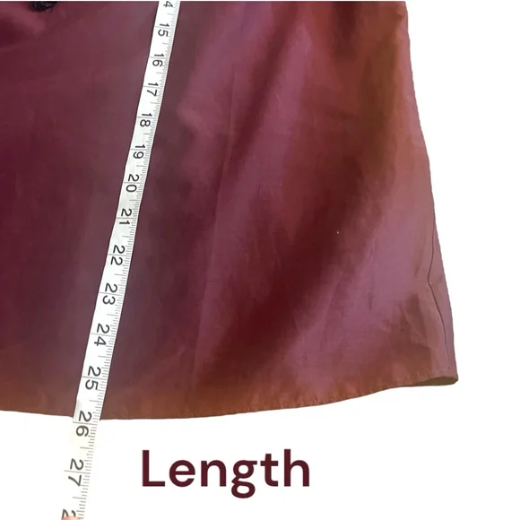 Women's Talbots RSVP Embellished Silk Blend Blouse Top, Burgundy, L - Picture 13 of 15